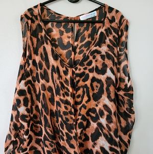 Leppard skin print blouse